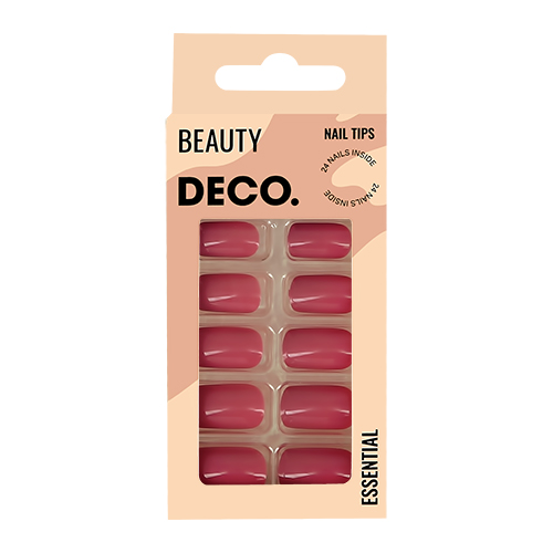

Набор накладных ногтей DECO. ESSENTIAL berry 24 шт + клеевые стикеры 24 шт