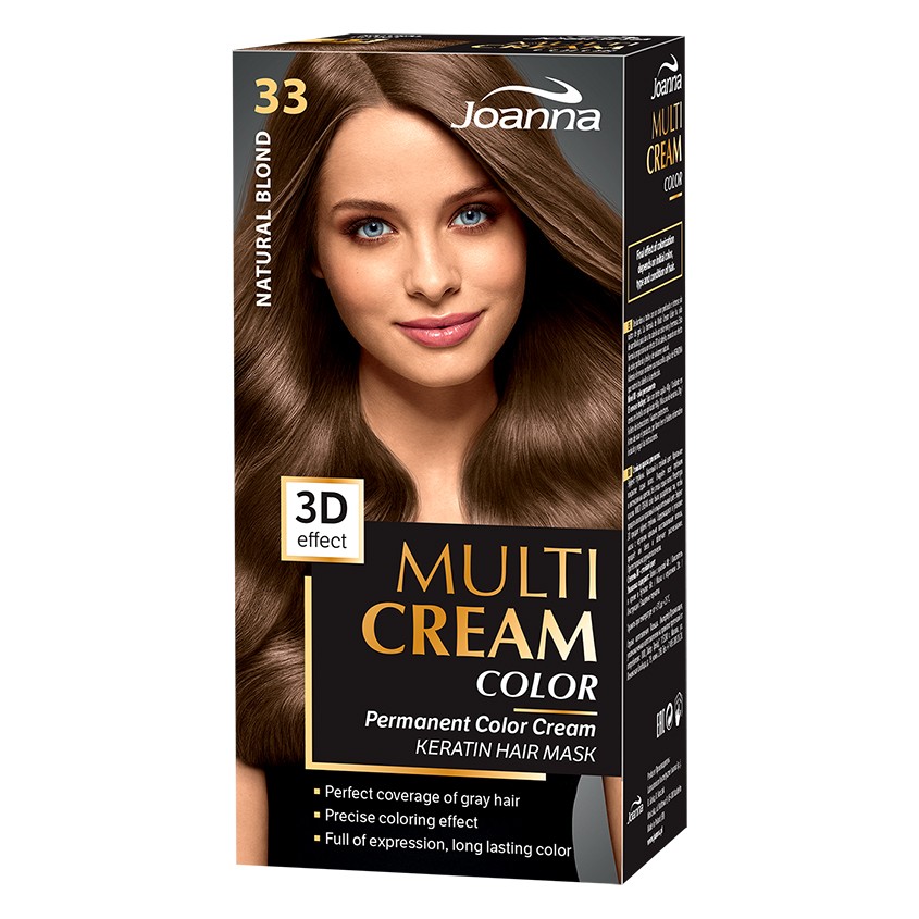 Краска для волос JOANNA MULTI CREAM 3D Натуральный блонд тон 33