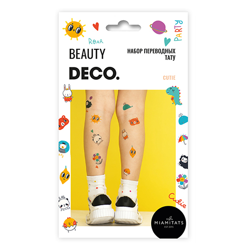 

Набор татуировок для тел DECO. CARTOON by Miami tattoos переводная Cutie