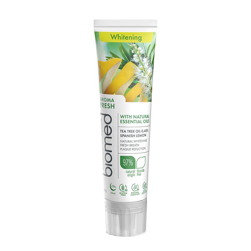 BIOMED Паста зубная BIOMED AROMA FRESH spanish lemon 100 гр зубная паста c маслом чайного дерева 140г