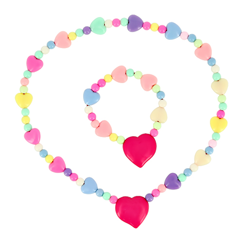 

Набор MISS PINKY бусы, браслет plastic