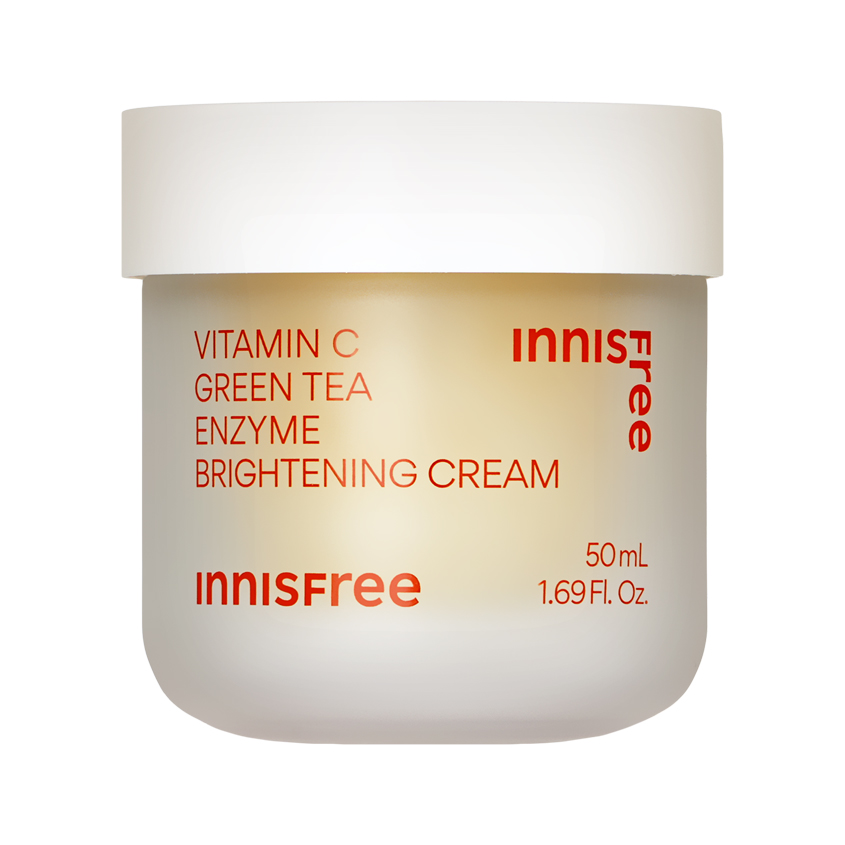 Крем для лица INNISFREE обновляющий с витамином С и энзимами зеленого чая для выравнивания тона кожи 50 мл