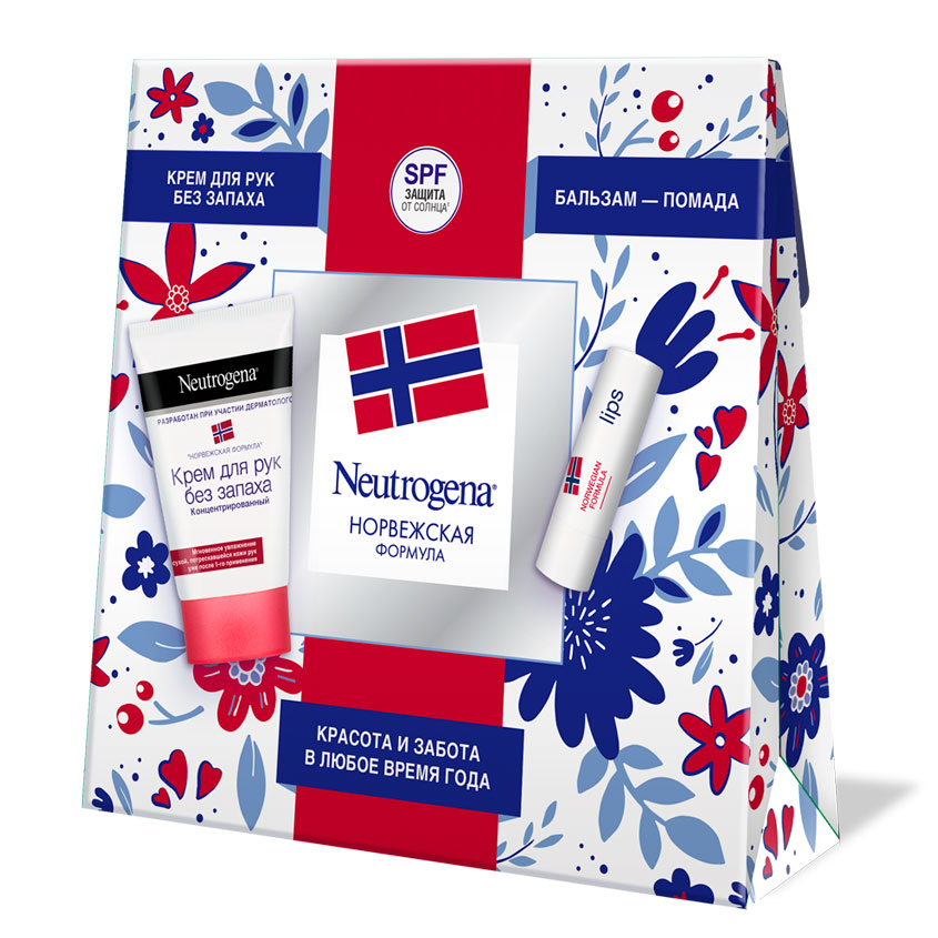 

Набор подарочный женский NEUTROGENA НОРВЕЖСКАЯ ФОРМУЛА крем для рук без запаха 50 мл, бальзам для губ 4,8 г