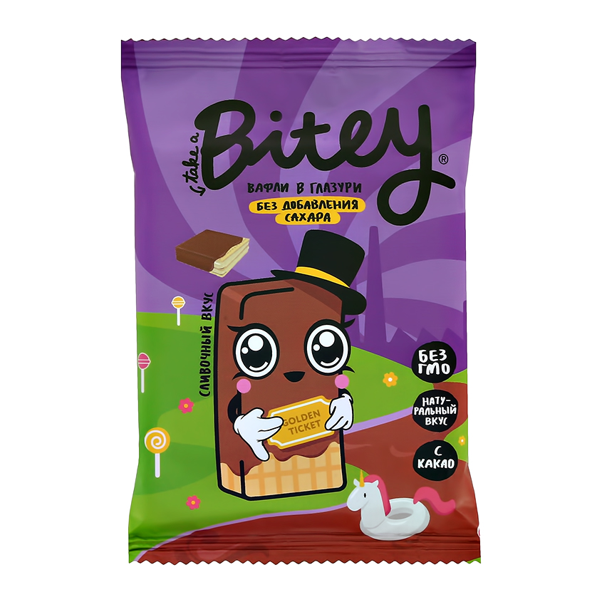 Вафли в глазури TAKE A BITEY со сливочным вкусом 35 г вафли take a bitey со вкусом шоколада 35 г