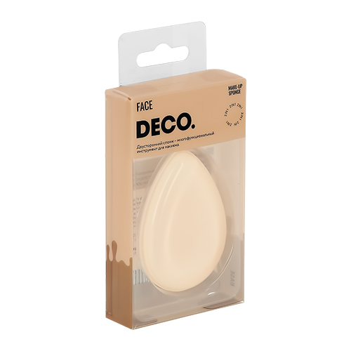 Спонж для макияжа `DECO.` двусторонний (без латекса + силикон)