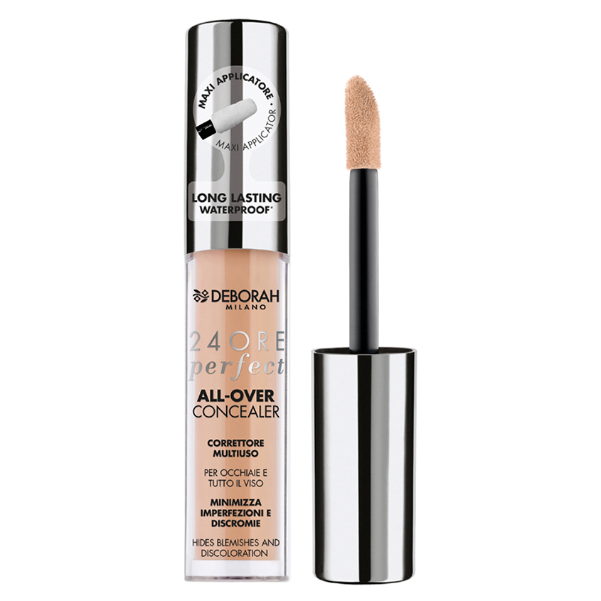 Корректор для лица DEBORAH 24ORE PERFECT ALL OVER CONCEALER тон 03 песочный deborah milano корректор 24 ore perfect all over concealer жидкий тон 02 бежевый 5 5г