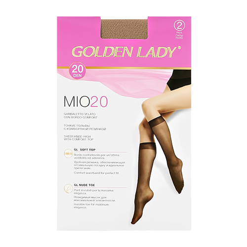 GOLDEN LADY Гольфы женские GOLDEN LADY MIO 20 den  Melon 2 пары