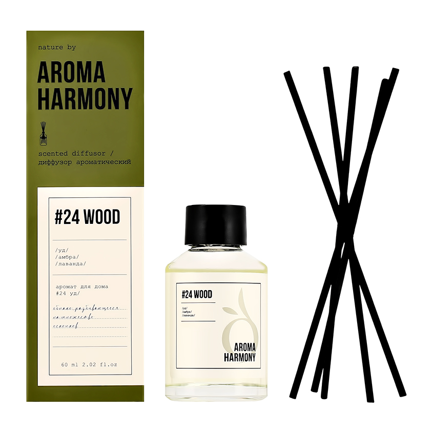 Интерьерные духи AROMA HARMONY #24 Wood 60 мл aroma harmony интерьерные духи aroma harmony herbal 50 мл
