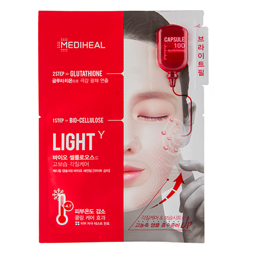

Маска для лица MEDIHEAL LIGHT 2-х ступенчатая с глутатионом 27 мл