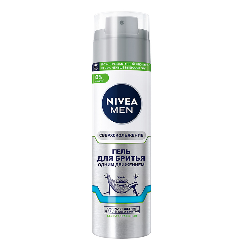 Гель для бритья NIVEA MEN ОДНИМ ДВИЖЕНИЕМ сверхскольжение 200 мл