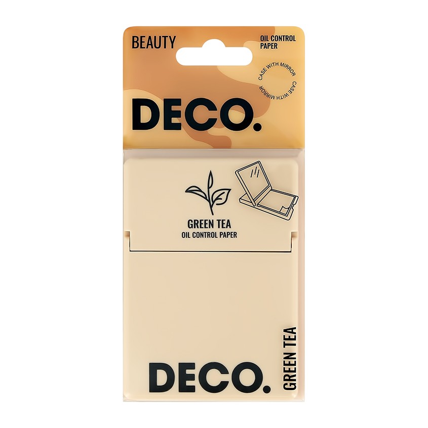 DECO. Салфетки для лица DECO. матирующие с экстрактом зеленого чая в пластиковой упаковке 50 шт