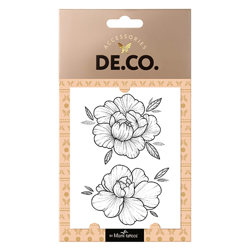 

Татуировка для тела DE.CO. REAL TATTOO by Miami tattoos переводная Flower pair