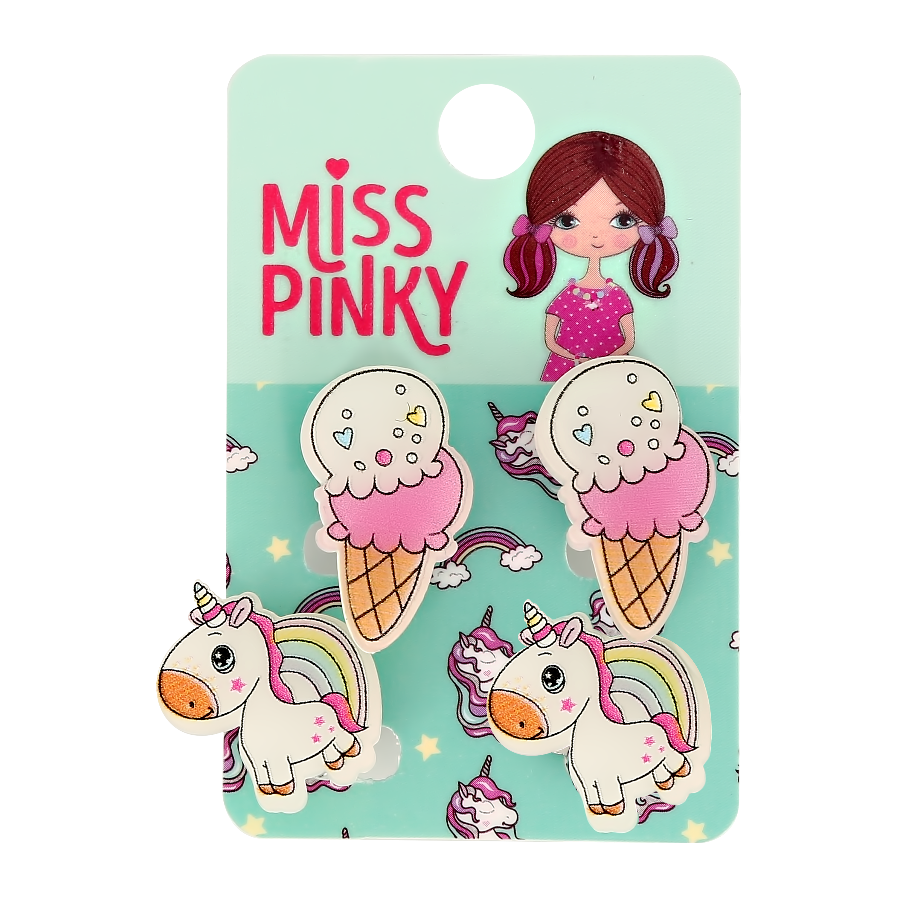 

Бижутерия MISS PINKY клипсы 2 пары
