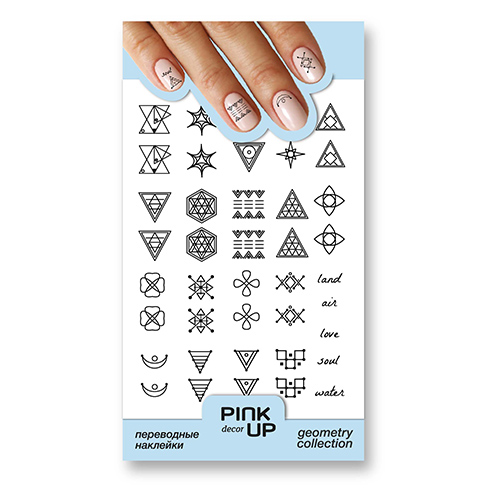 

Наклейки для ногтей PINK UP DECOR GEOMETRY переводные тон 751