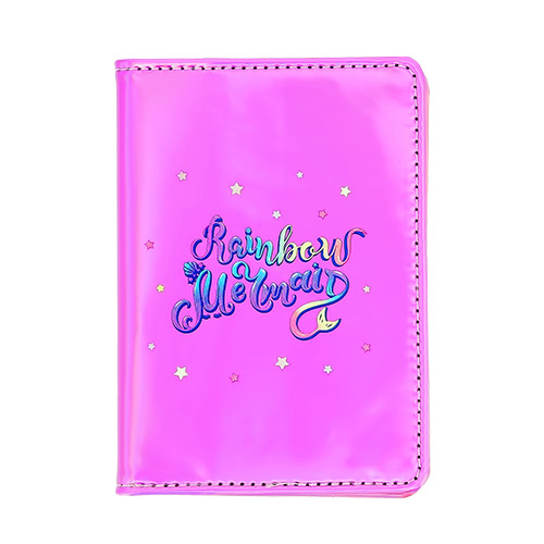 

Обложка для паспорта LADY PINK MERMAID голографическая розовая