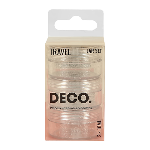 Набор дорожных флаконов `DECO.` для кремов и косметики (glow dream) 3 шт