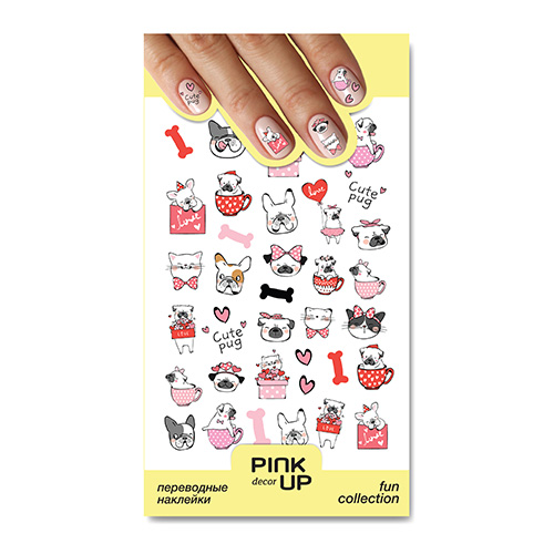 

Наклейки для ногтей PINK UP DECOR FUN переводные тон 843