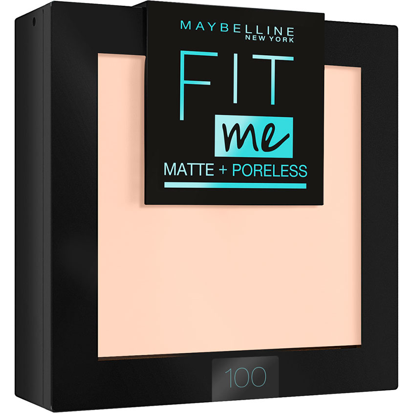 Пудра компактная для лица MAYBELLINE FIT ME тон 100 фарфоровый - фото 1