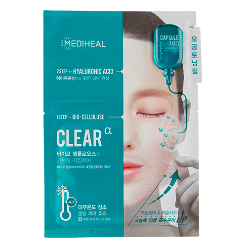 

Маска для лица MEDIHEAL CLEAR 2-х ступенчатая с гиалуроновой кислотой 27 мл