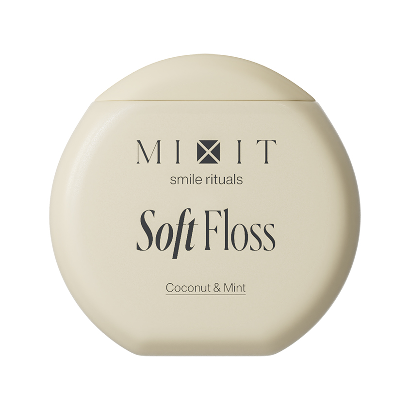 Нить зубная MIXIT SMILE RITUALS Объёмная с ароматом кокоса и мяты SoftFloss Coconut&Mint 30 м