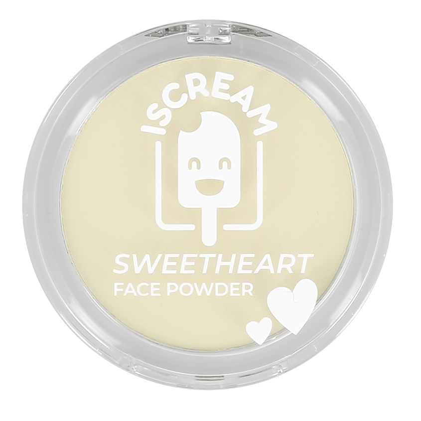 ISCREAM Пудра компактная для лица ISCREAM SWEETHEART универсальная тон 01 white