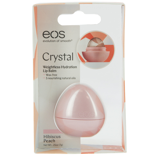 Бальзам для губ EOS CRYSTAL Гибискус и персик 7 г