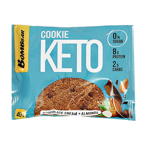 

Печенье неглазированное BOMBBAR KETO со вкусом шоколадного крема и миндаля 40 г