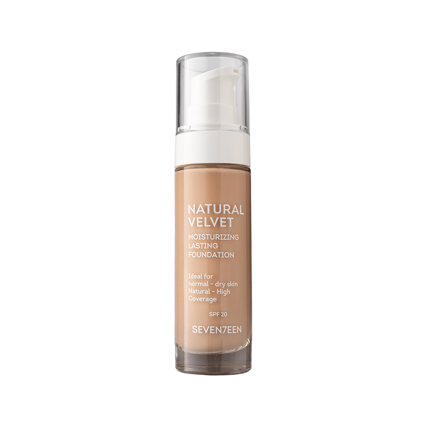Крем тональный для лица SEVENTEEN NATURAL VELVET стойкий с бархатным эффектом тон 4