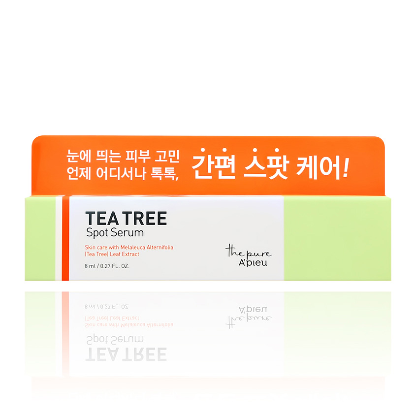 Точечное средство для лица APIEU TEA TREE успокаивающее 8 мл пенка для умывания apieu nonco tea tree с маслом чайного дерева 130 мл