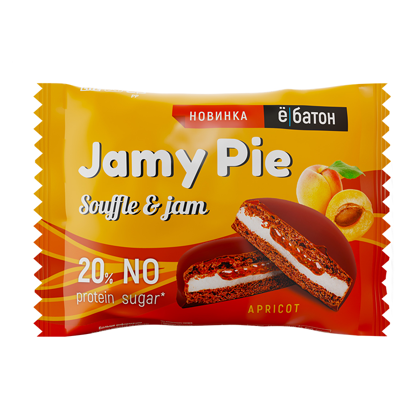 Печенье-суфле с джемом Ё БАТОН JAMY PIE с абрикосом 60 г