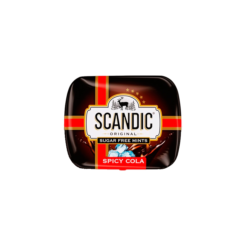 Освежающие драже `SCANDIC` `ORIGINAL` без сахара со вкусом колы 14 г