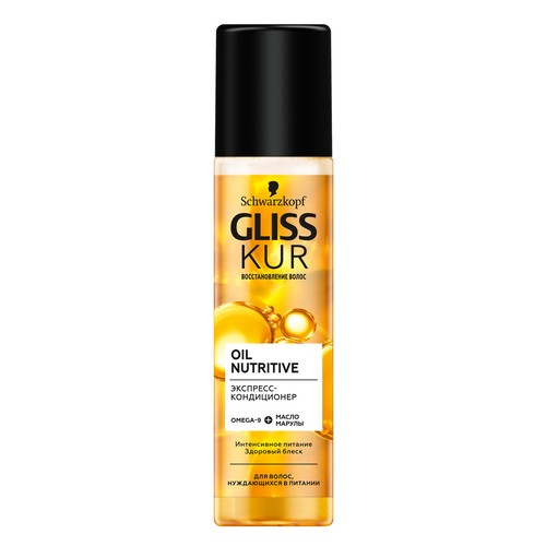 экспресс кондиционер gliss kur oil nutritive интенсивное питание и здоровый блеск 200мл 3 шт GLISS KUR Экспресс-кондиционер для волос ГЛИСС КУР ДРАГОЦЕННОЕ ПИТАНИЕ 200 мл