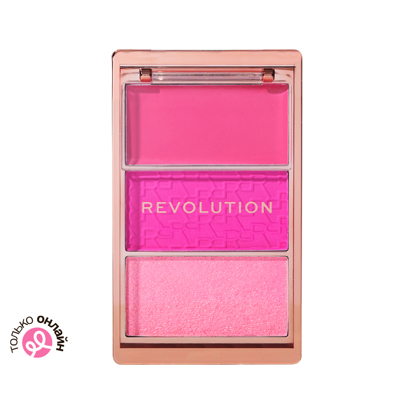 Палетка румян для лица REVOLUTION ICON BLUSH тон Hot pink flag