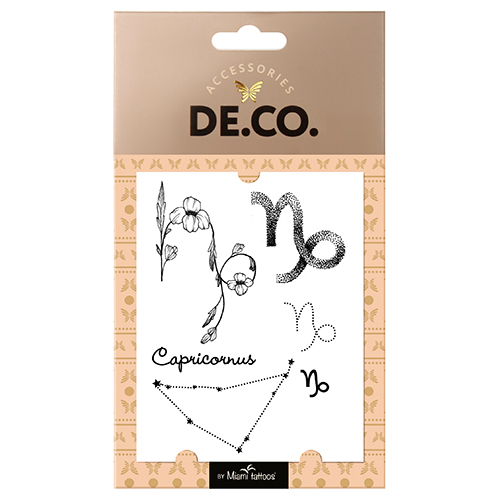 

Татуировка для тела DE.CO. ZODIAC by Miami tattoos переводная Козерог