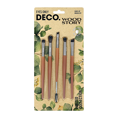 

Набор кистей для макияжа глаз DECO. WOOD STORY 5 шт