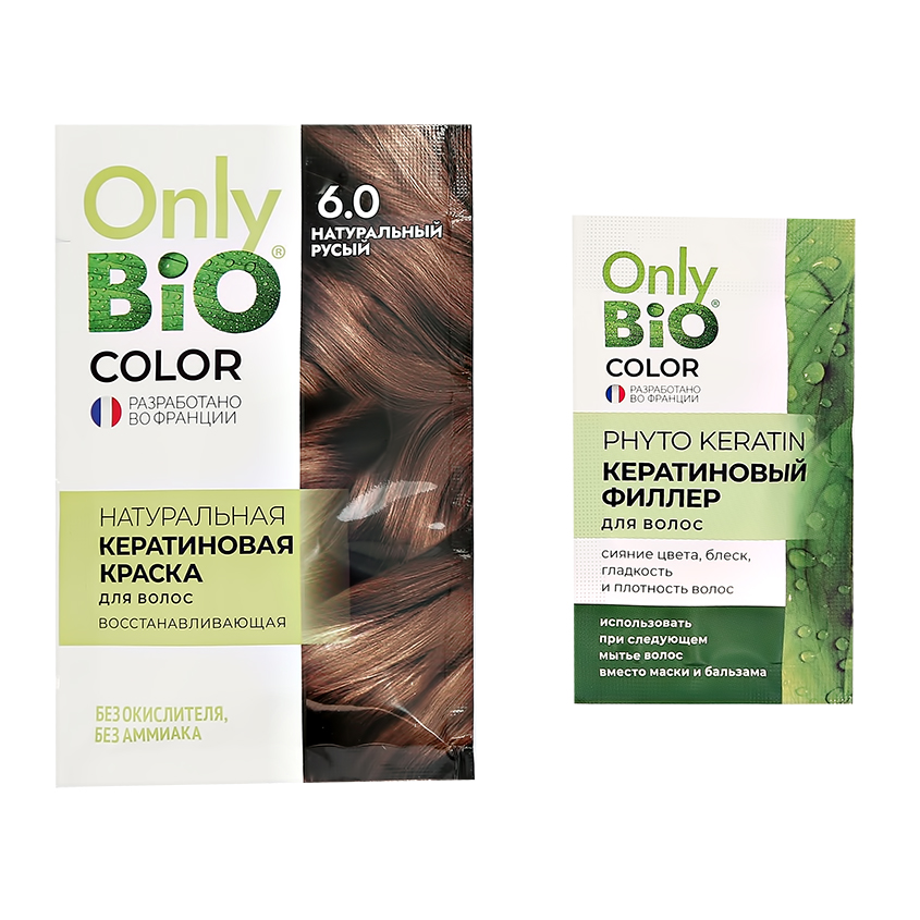 Краска для волос `ONLY BIO COLOR` Кератиновая Натуральный русый 50 мл
