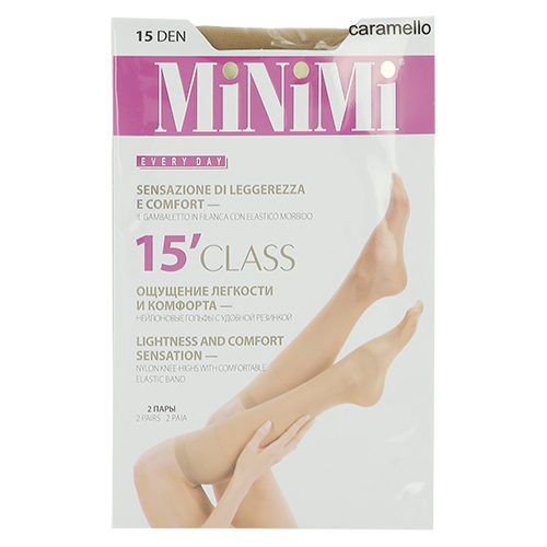 

Гольфы женские MINIMI CLASS 15 den Caramello 2 пары