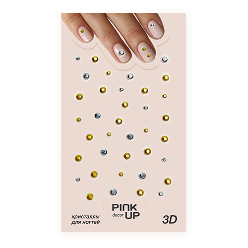 Кристаллы для ногтей `PINK UP` `DECOR` 3D переводные тон 873