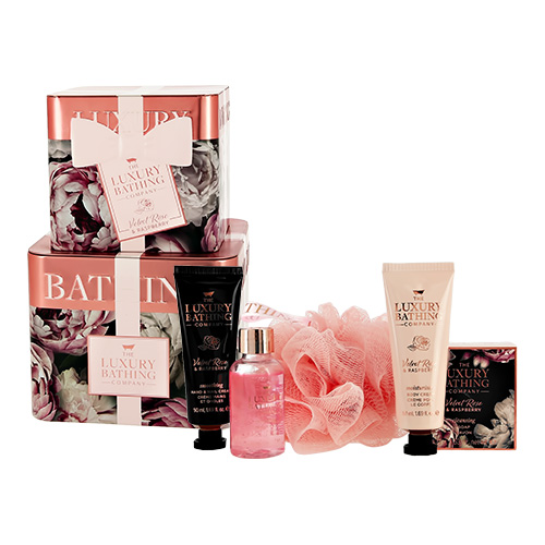

Набор подарочный женский THE LUXURY BATHING BY GRACE COLE VELVET ROSE & RASPBERRY гель для душа 50 мл, крем для рук и ногтей 50 мл, крем для тела 50 мл, мыло 100 г, мочалка