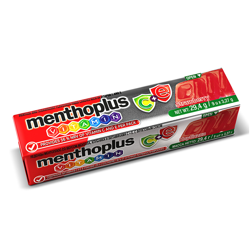 

Леденцы MENTHOPLUS с клубничным вкусом 28 г