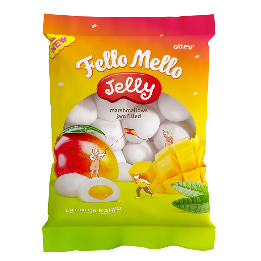 FELLO MELLO Жевательный зефир FELLO MELLO со вкусом манго 55 г