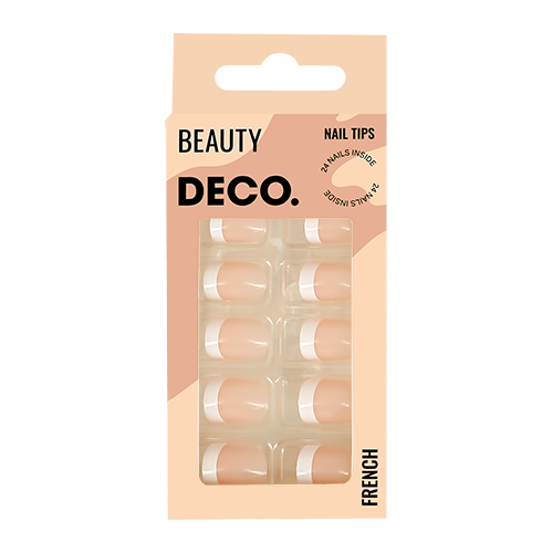 

Набор накладных ногтей DECO. FRENCH beige 24 шт + клеевые стикеры 24 шт