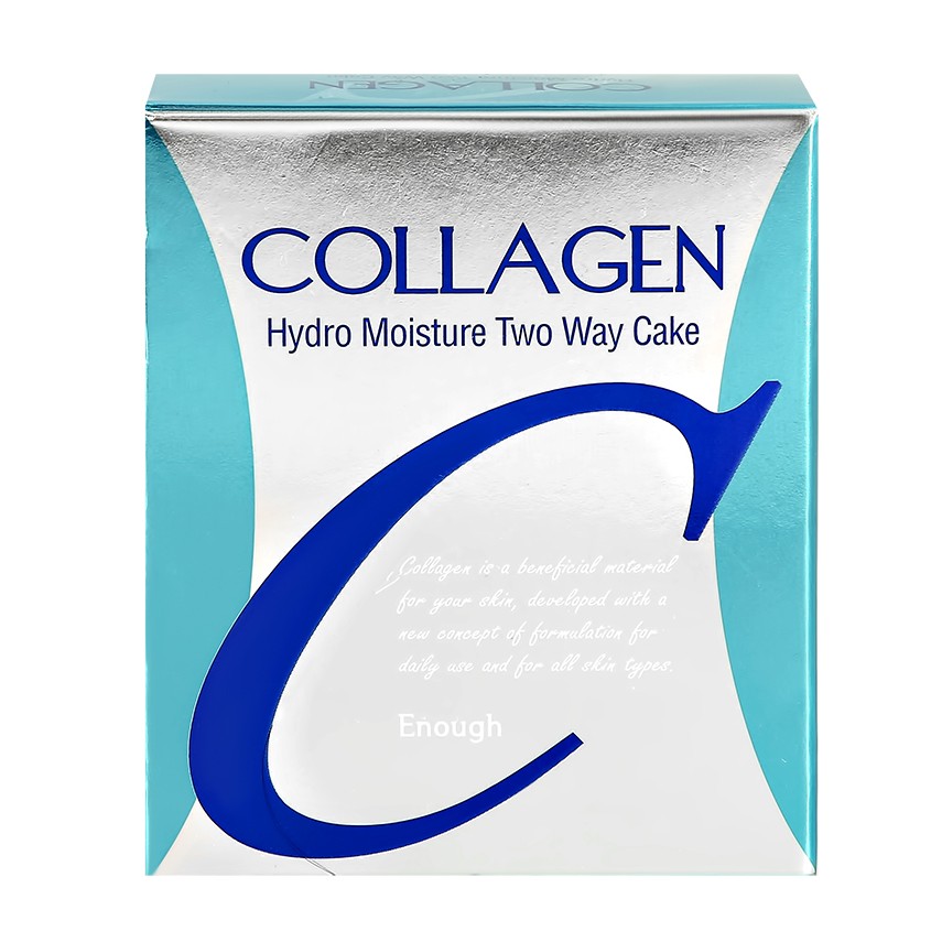 ENOUGH Пудра компактная для лица ENOUGH COLLAGEN HYDRO MOISTURE TWO-WAY CAKE SPF25 PA++ со сменным блоком тон 21