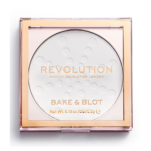 Пудра компактная для лица `REVOLUTION` BAKE & BLOT тон white