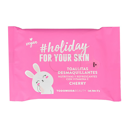 

Салфетки для снятия макияжа TODOMODA HOLIDAY FOR YOUR SKIN с экстрактом вишни 10 шт