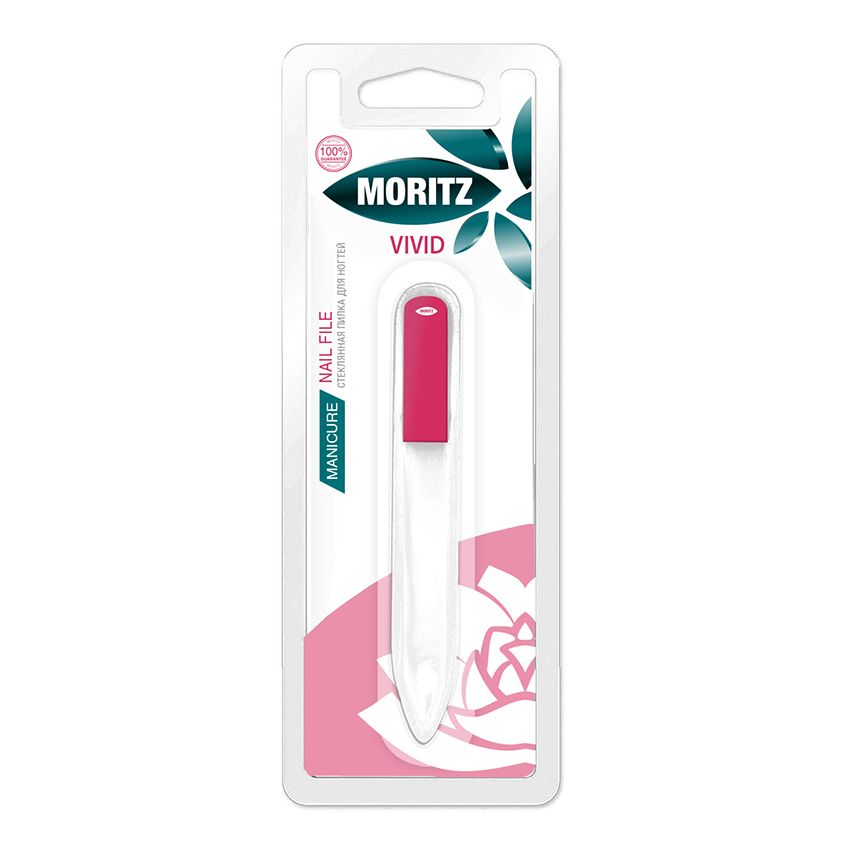 Пилка для ногтей MORITZ VIVID стеклянная 12 см moritz moritz пилка для ногтей двусторонняя нержавеющая сталь 15 см