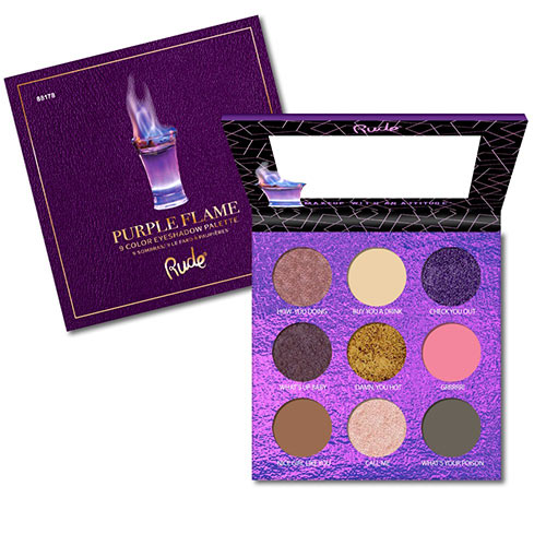 

Палетка теней для век RUDE COCKTAIL PARTY - 9 EYESHADOW PALETTE тон purple flame