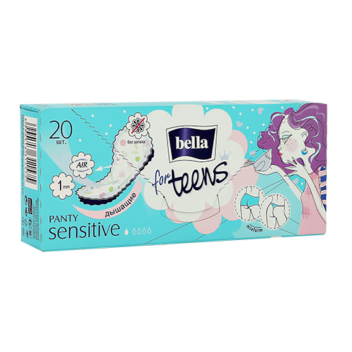 Прокладки ежедневные `BELLA` PANTY for teens Sensitive 20 шт