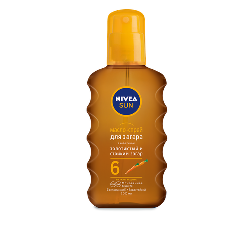 Масло-спрей для загара NIVEA SUN водостойкий SPF- 6 200 мл