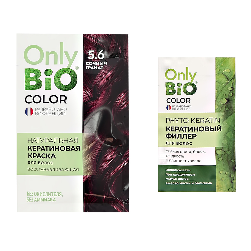 Краска для волос `ONLY BIO COLOR` Кератиновая Сочный гранат 50 мл